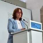 La consellera de Territorio, Vivienda y Transición Ecológica y portavoz de la Generalitat, Sílvia Paneque, en una rueda de prensa