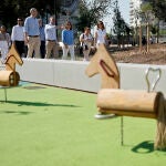 Alcaldesa de valència visita parque junto al roig arena en construcción