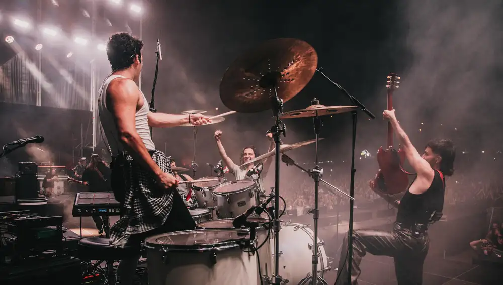 La banda de rock cartagenera Arde Bogotá, durante el concierto que ofrecieron el viernes en su ciudad de origen