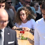 Rute Cardoso, la mujer de Diogo Jota, sigue el féretro