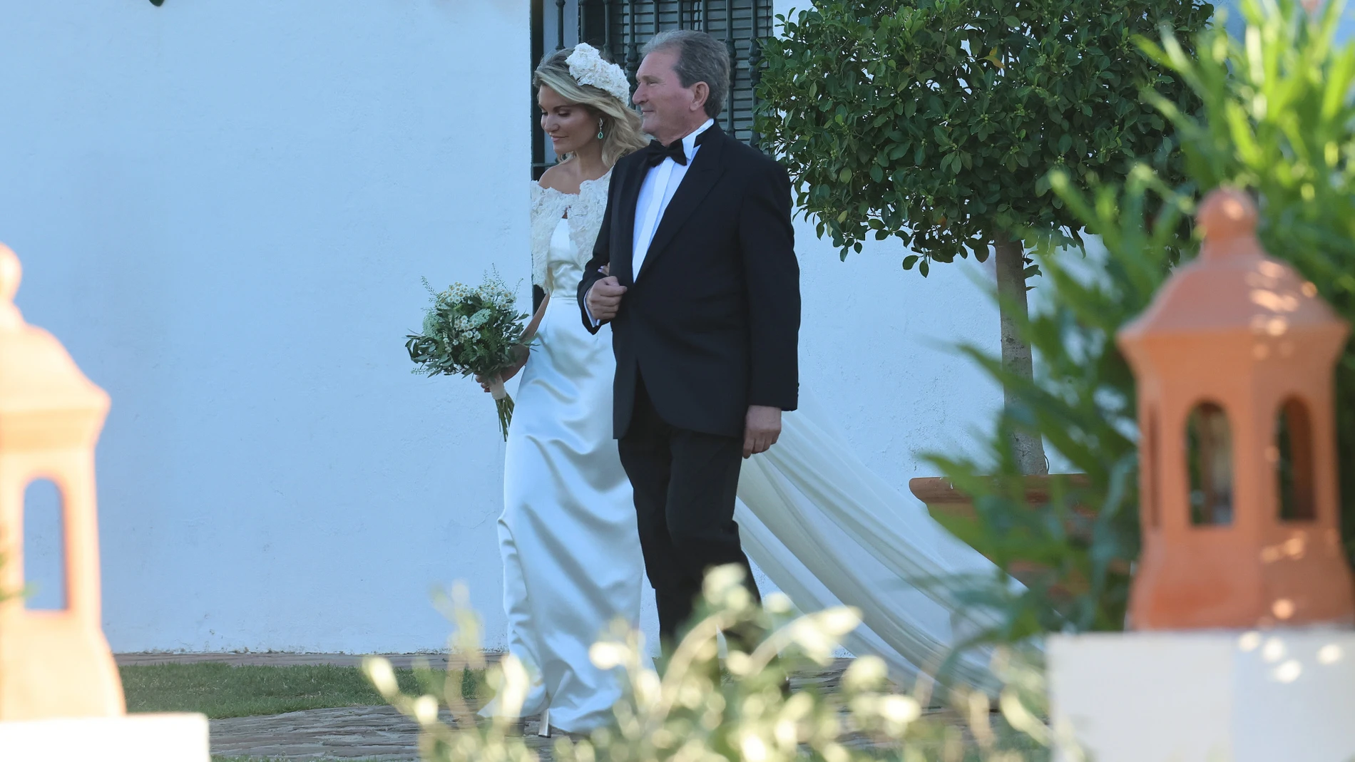 Cristina Serrano vestida de novia.