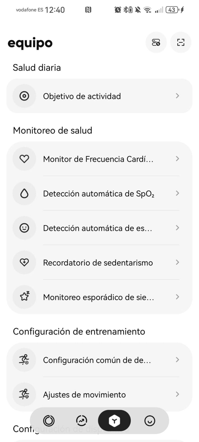 La app de MIbro es muy sencilla de usar