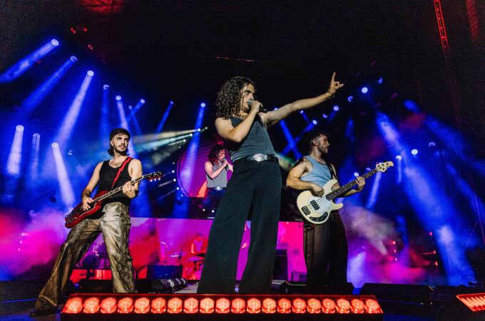La banda de rock cartagenera Arde Bogotá, durante el concierto que ofrecieron el viernes en su ciudad de origen