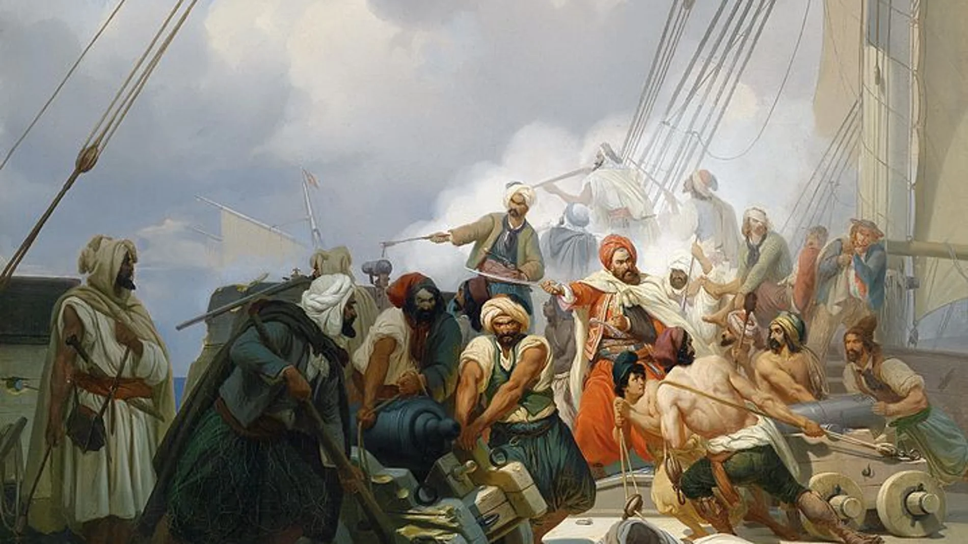 «Corsarios argelinos en acción...» (1844), de Niels Simonsen