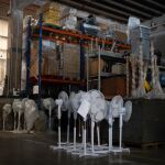 Ventiladores en un almacén
