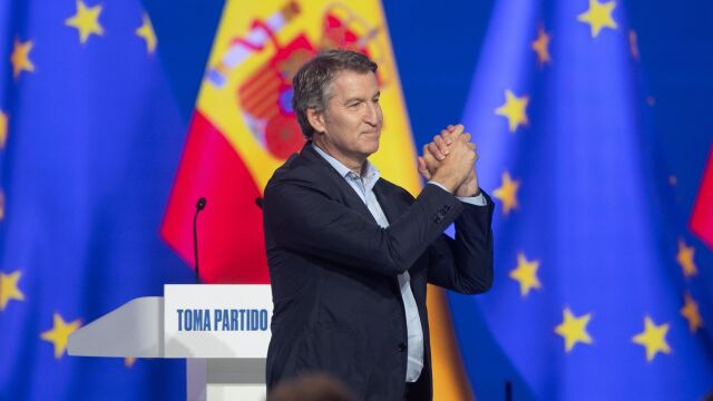 AMP.- Feijóo promete un Gobierno para "todos" y rechaza un "cordón sanitario" a Vox: "Hay dos opciones, o Sánchez o yo"