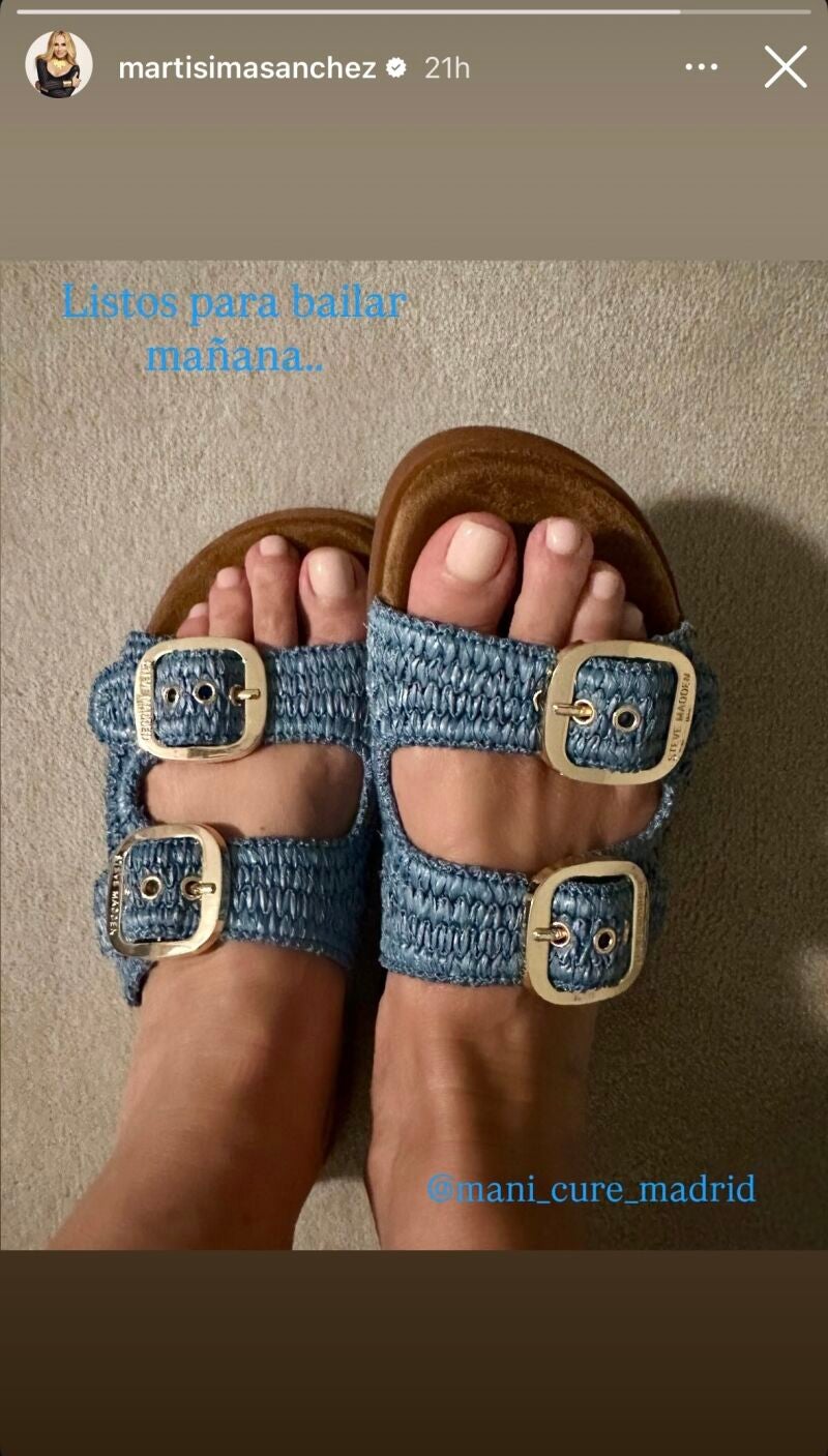 Las sandalias de Marta Sánchez.