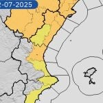 Los litorales de Castellón y el Camp de Morvedre registran tormentas cortas pero de mucha intensidad en la madrugada