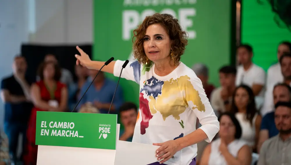 La líder del PSOE-A, María Jesús Montero, en un acto en Jerez.