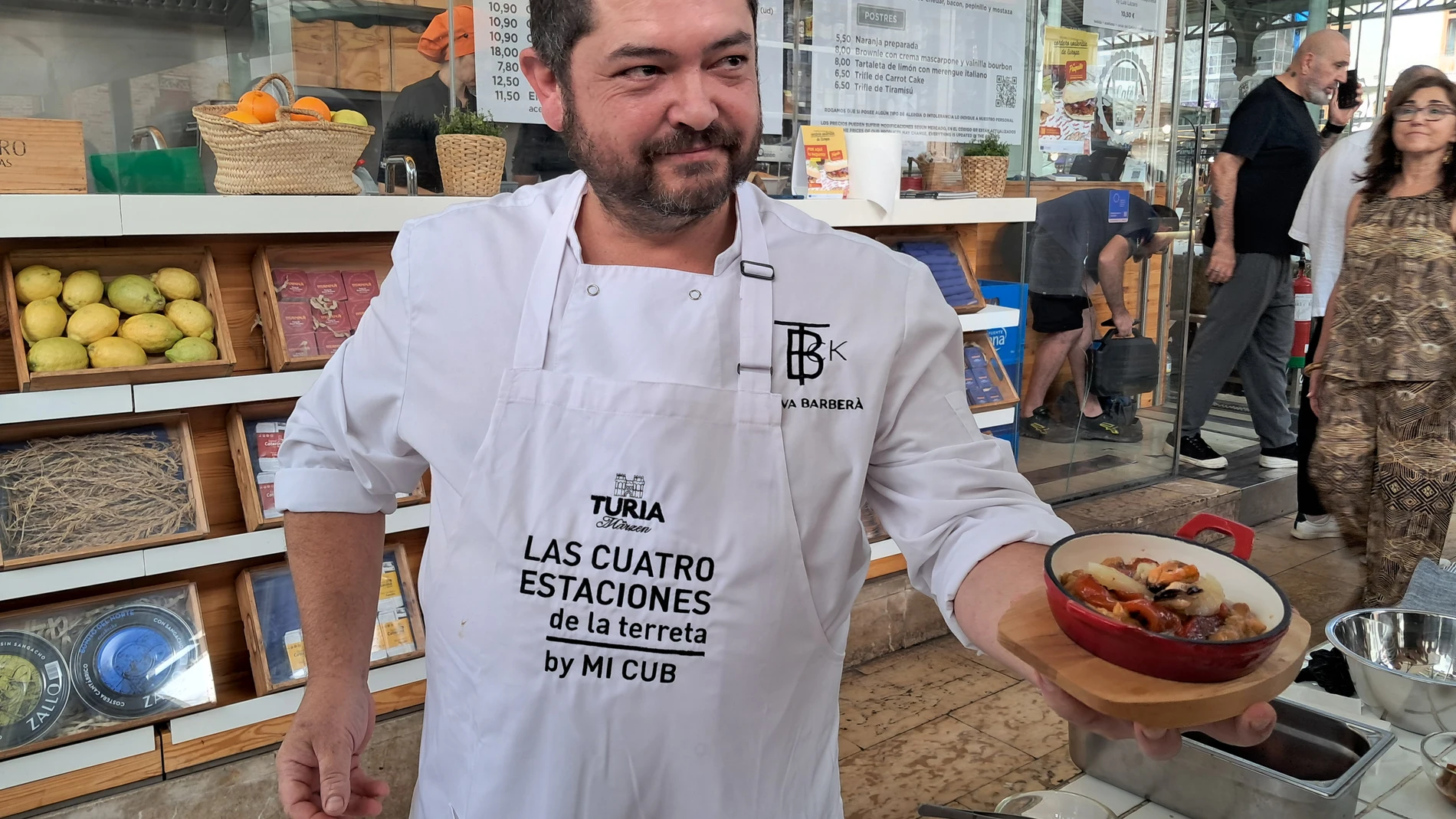 El chef Salva Barberá de Tabick en el Mercado de Colón