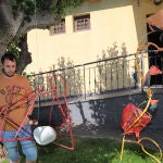 Exposición 'Bichos' de José Castrillo en el patio del museo de arte contemporáneo de Carrión de los Condes (Palencia)