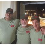 Dirigentes del Comité, esta tarde en Castillejos. De izquierda a derecha, Said Chramti, Yahya Yahya y Rachid Hsaine