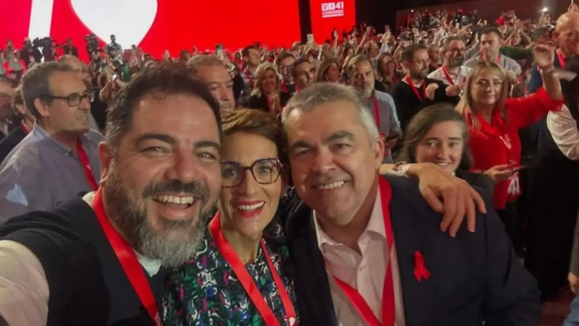Alcorriz ,Chivite y Santos Cerdán