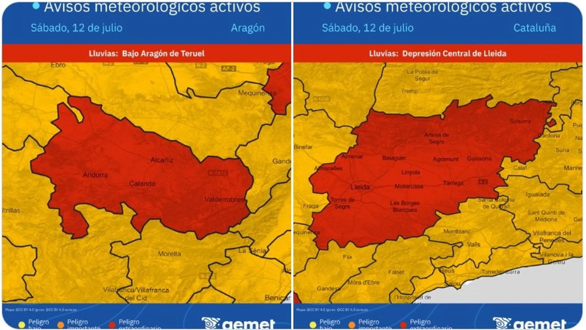 La AEMET activa el aviso amarillo por calor