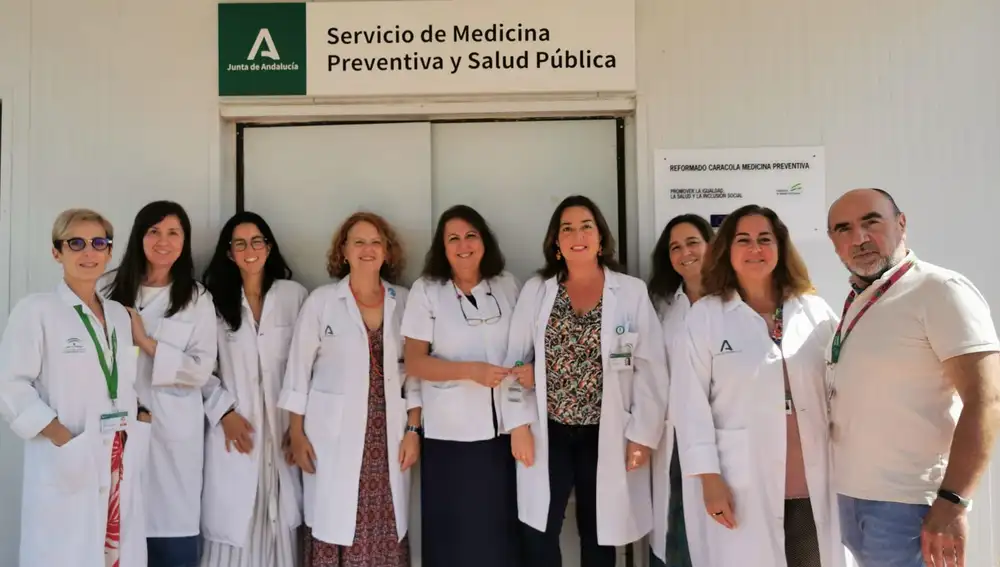 Profesionales del servicio de Medicina Preventiva implicados en este tema con la jefa del servicio a la izquierda, la Dra. Encarnación Román