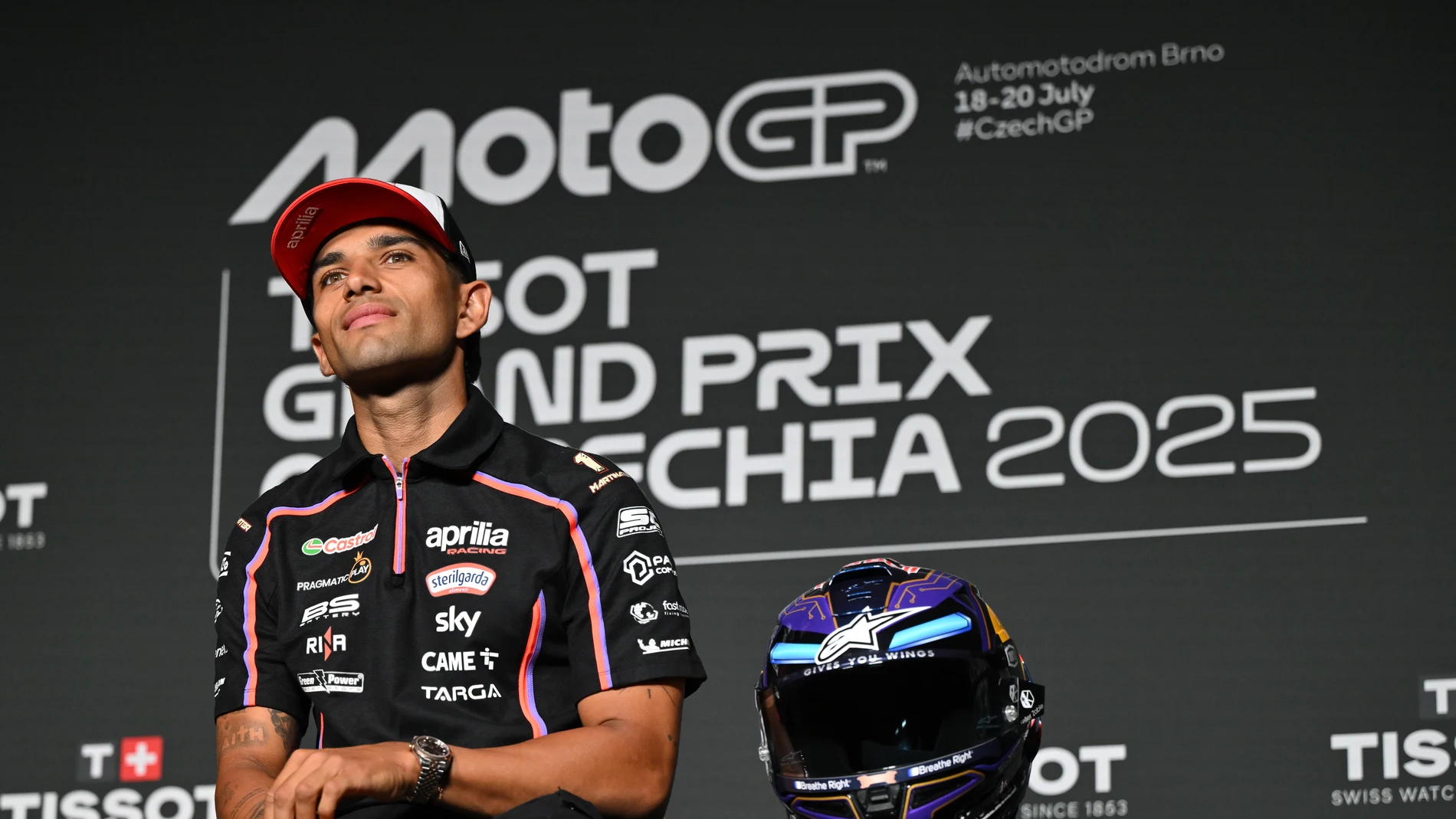 Jorge Martín, en la sala de prensa del circuito de Brno