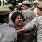 Protests in Delhi after student set herself on fire at college in Odisha