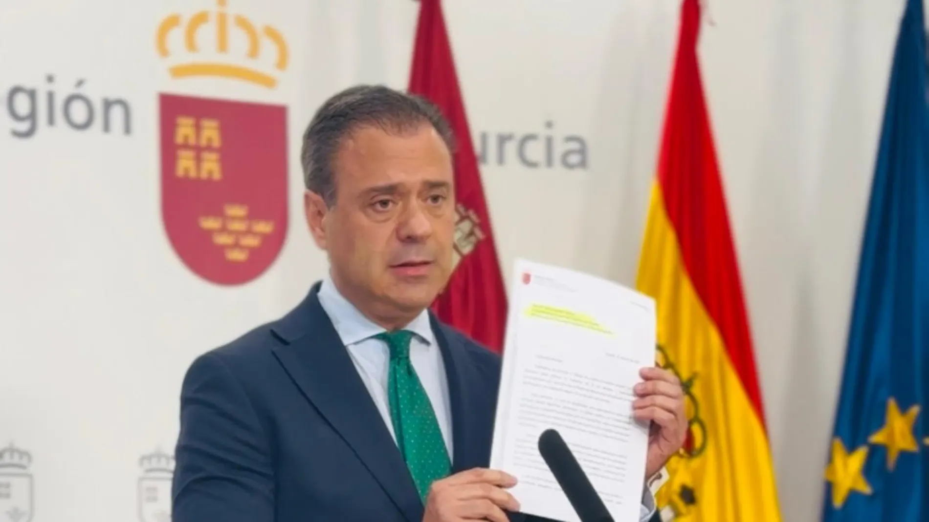Ortuño, tras la reunión del Consejo de Gobierno de la Región de Murcia