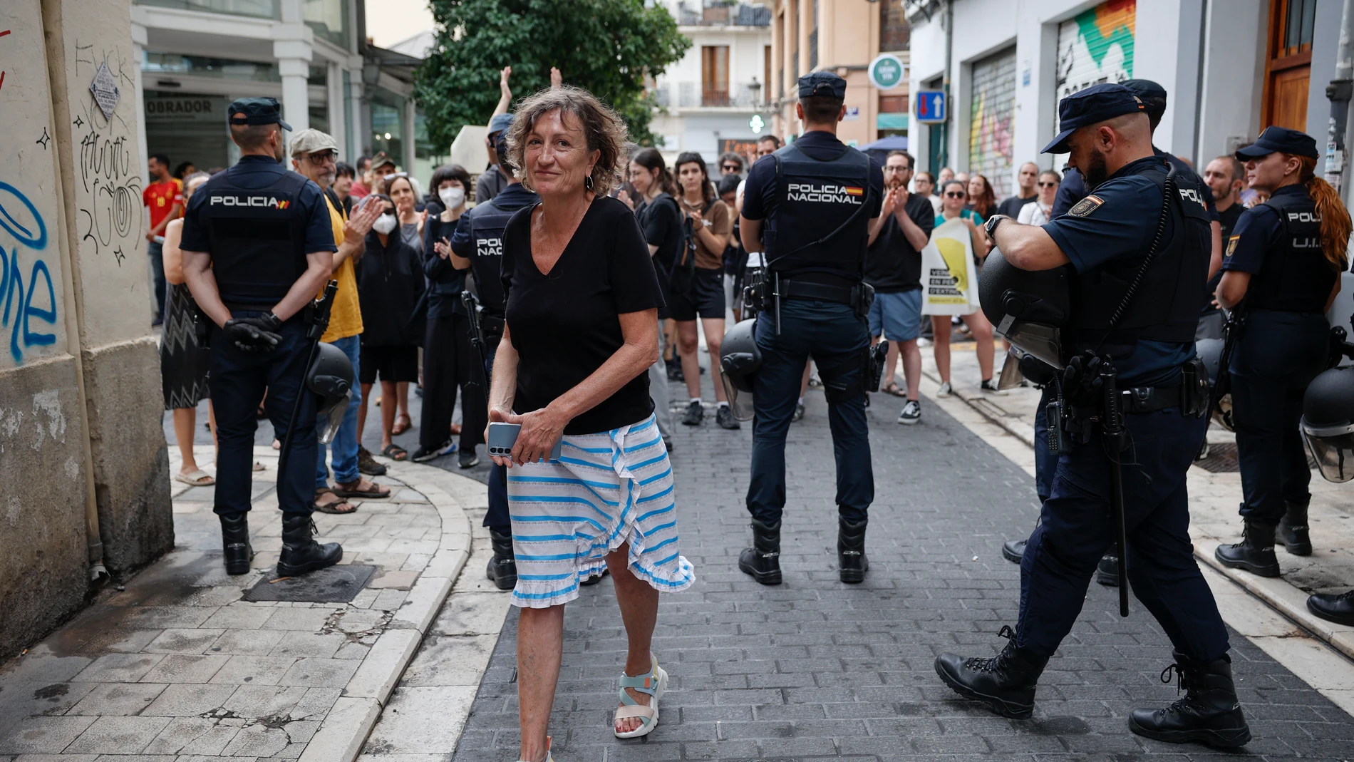 María Jesús, la inquilina que ha denunciado acoso por parte del fondo propietario del edificio del casco histórico donde reside y es la única residente