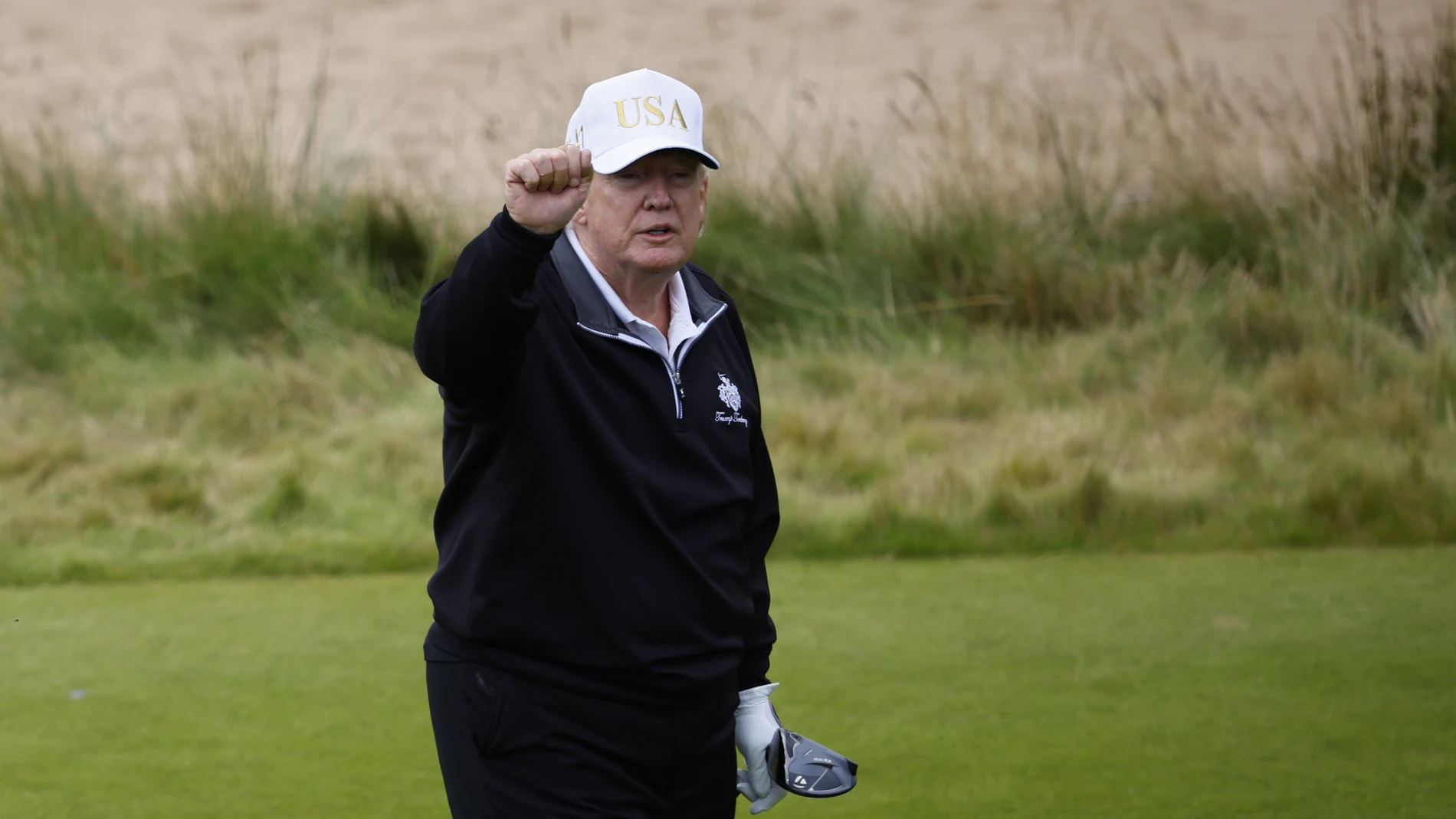 Donald Trump, en su nuevo campo de golf en Escocia