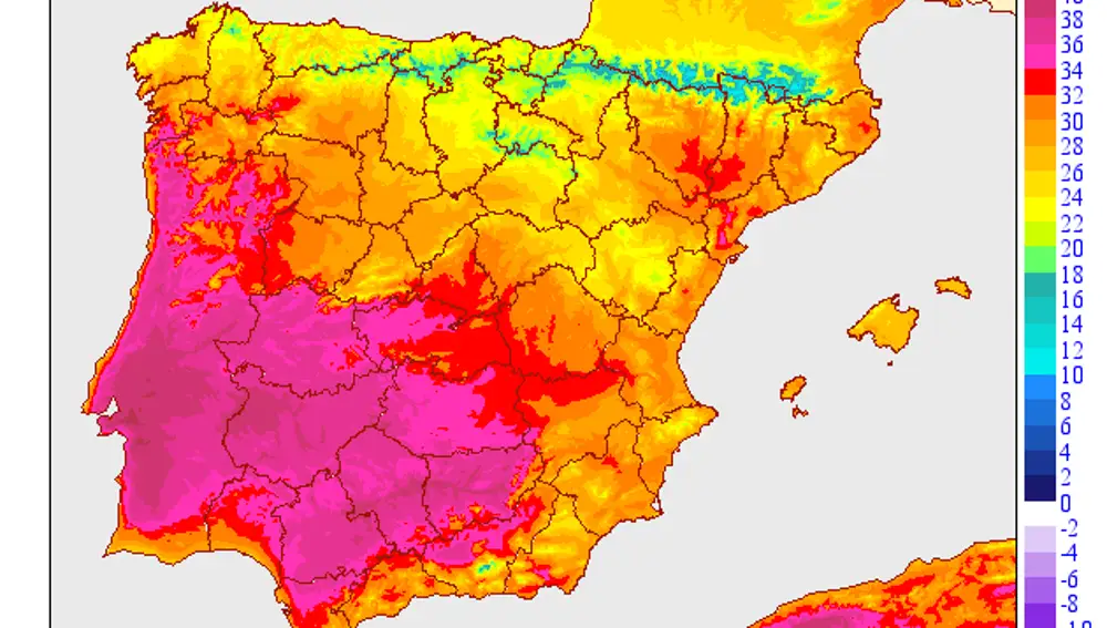 Temperaturas máximas y mínimas de este martes
