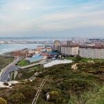 Vista área de A Coruña.
