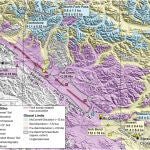 Mapa de la falla, paralela a uno de los mayores oleductos del país