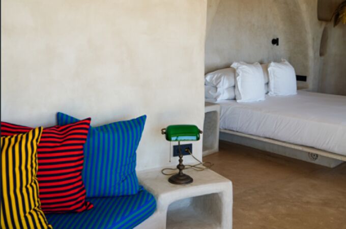Una de las habitaciones de Hannah Formentera