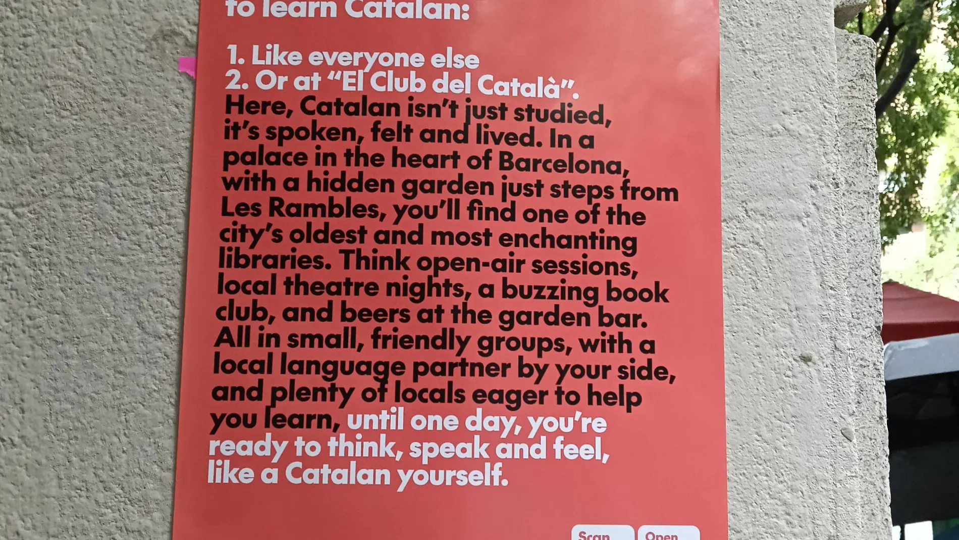 Uno de los carteles del Ateneu Barcelonès