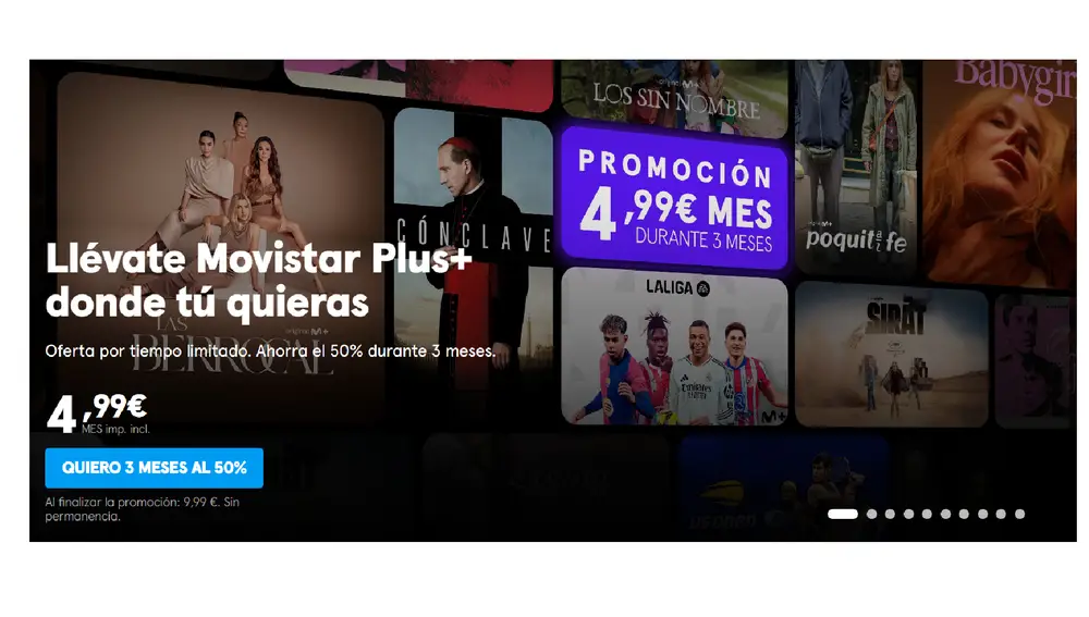 Disfutra de Movistar Plus+ pagando tan solo 4,99 euros durante los 3 primeros meses