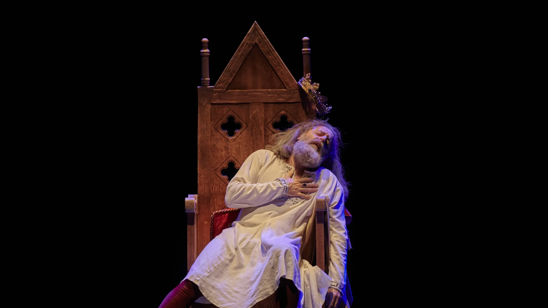 El actor Jesús Lozano en la obra "Alfonso X, la última cantiga"