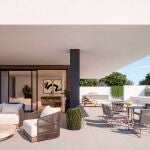 Render de una vivienda tipo bajo