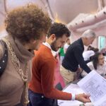 Los concejales Mayte Martínez y Rodrigo Nieto en una de las actividades organizadas