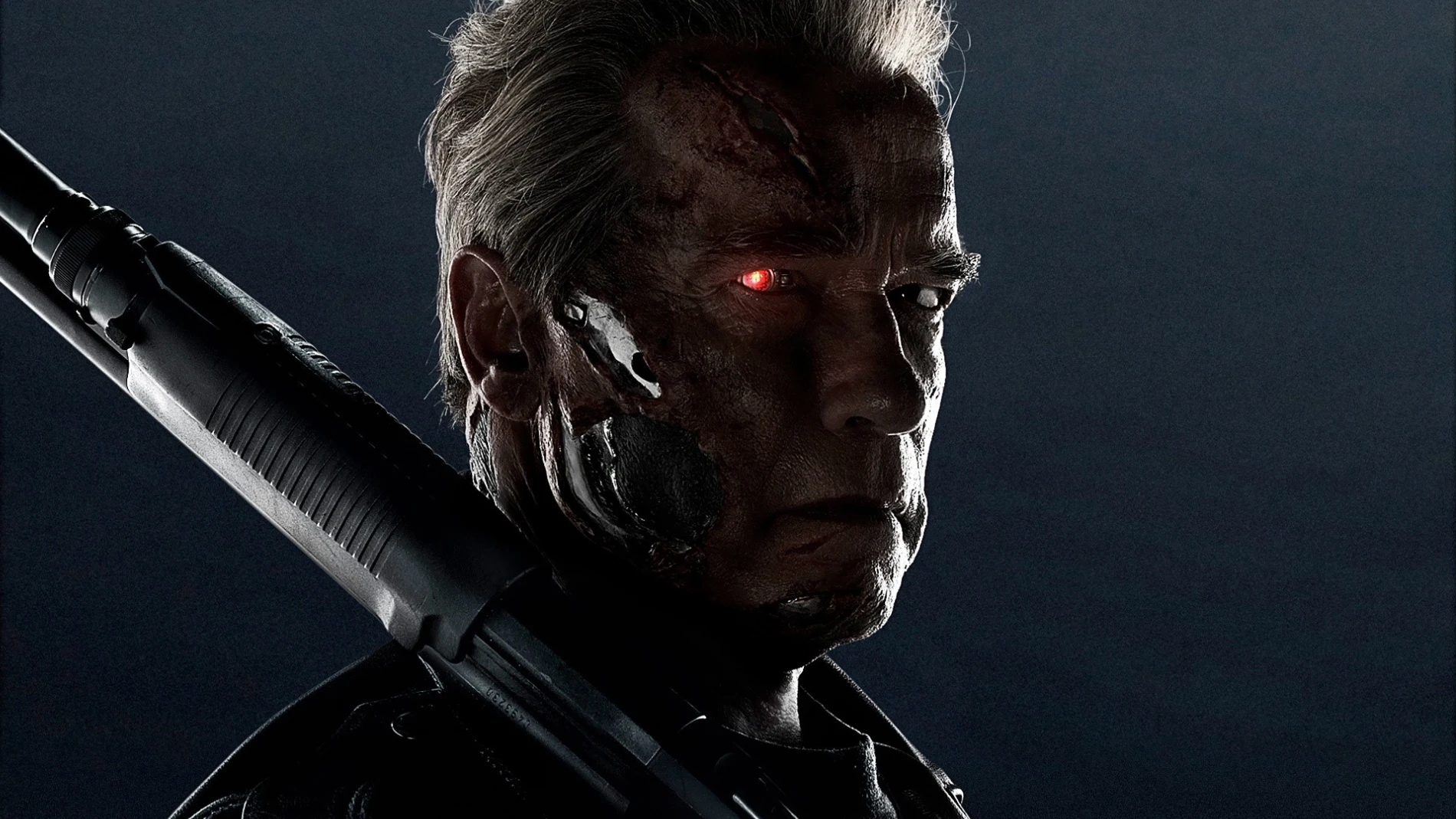 Arnold Schwarzenegger en su papel icónico como el T-800 de 'Terminator'