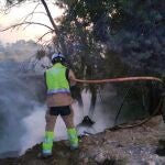 Sucesos.- Arden 4.000 m2 en un incendio pinos y matorral en Churra (Murcia)