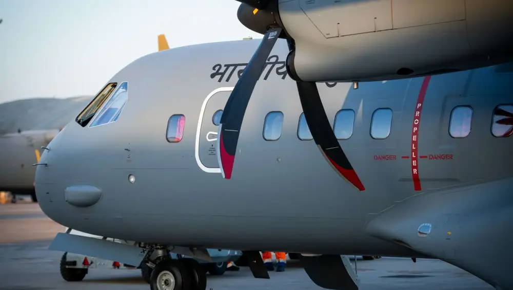C295 ya pintado para la Fuerza Aérea India
