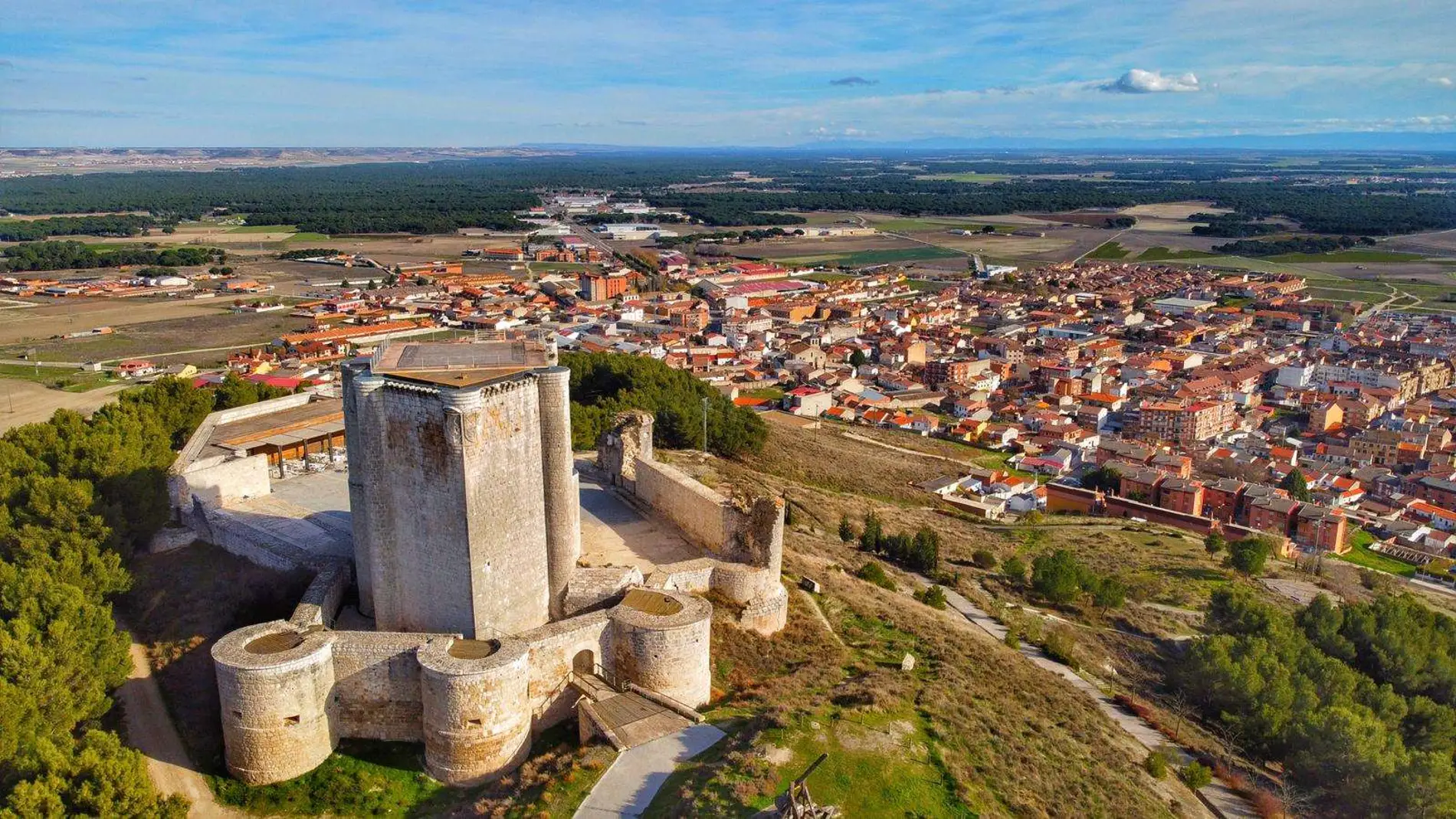 Vista aérea de la localidad vallisoletana de Íscar