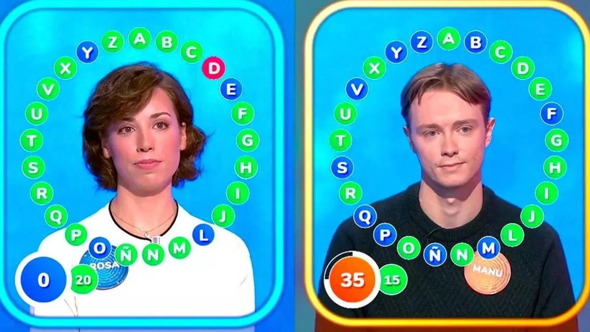 Rosa y Manu en 'Pasapalabra'