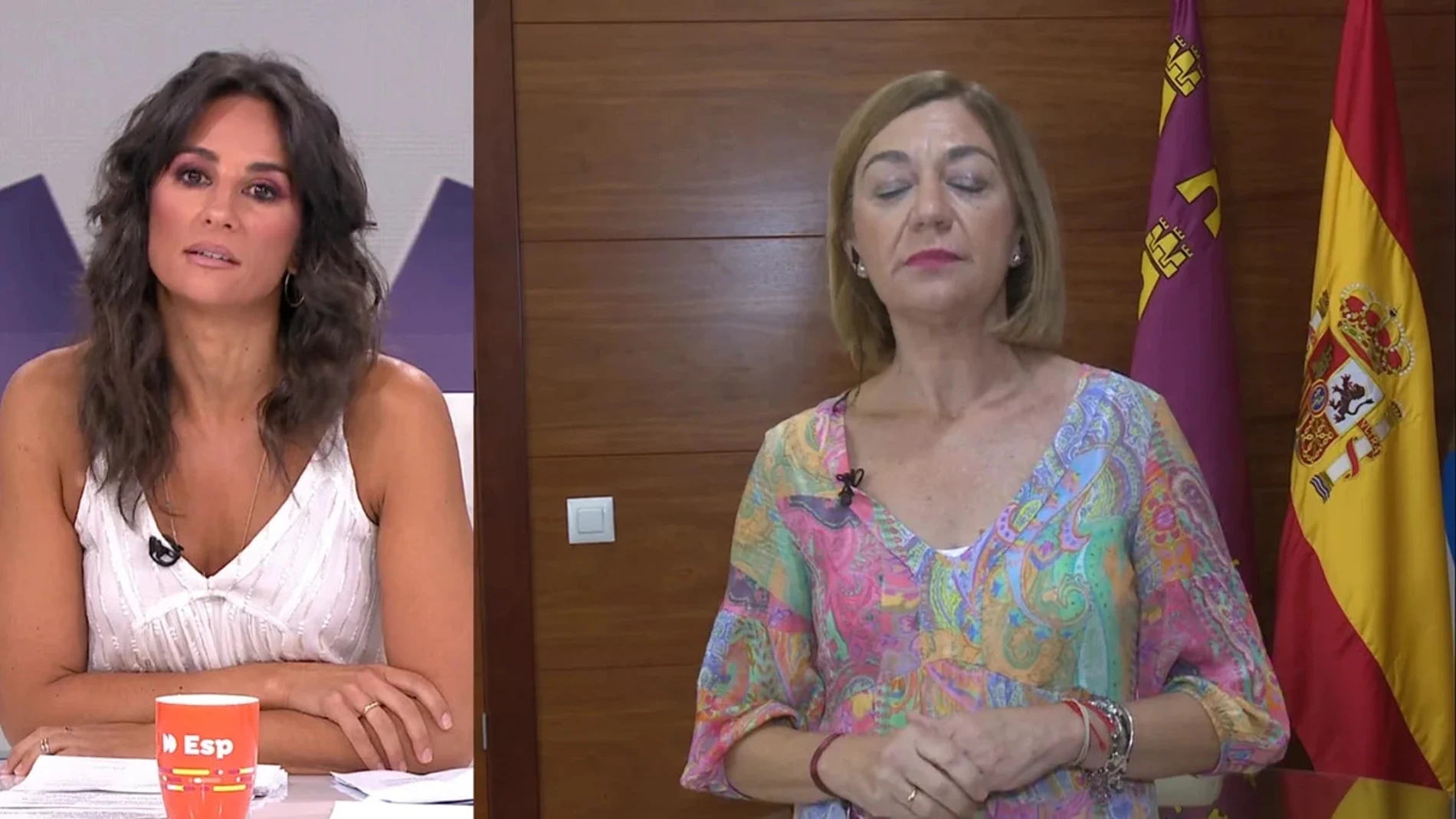 La alcaldesa de Jumilla, Seve González, durante su intervención en 'Espejo Público'