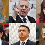 Luiz Inácio Lula da Silva, Álvaro Uribe, Cristina Fernández de Kirchner, Pedro Castillo, Jair Bolsonaro, Alberto Fujimori