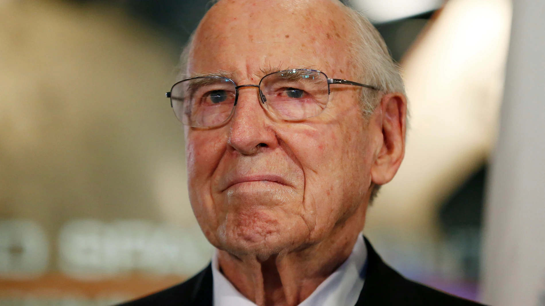 FILE - Capt. James A. Lovell, Jr., attends the 45th Anniversary of Apollo 8 "Christmas Eve Broadcast to Earth" event at the Museum of Science and Industry in Chicago, Monday, Dec. 23, 2013. (AP Photo/Kamil Krzaczynski, File)