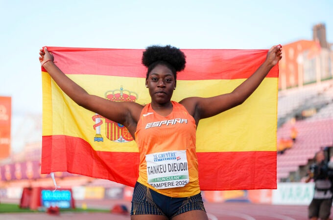 Andrea Tankeu, campeona de Europa de lanzamiento de disco