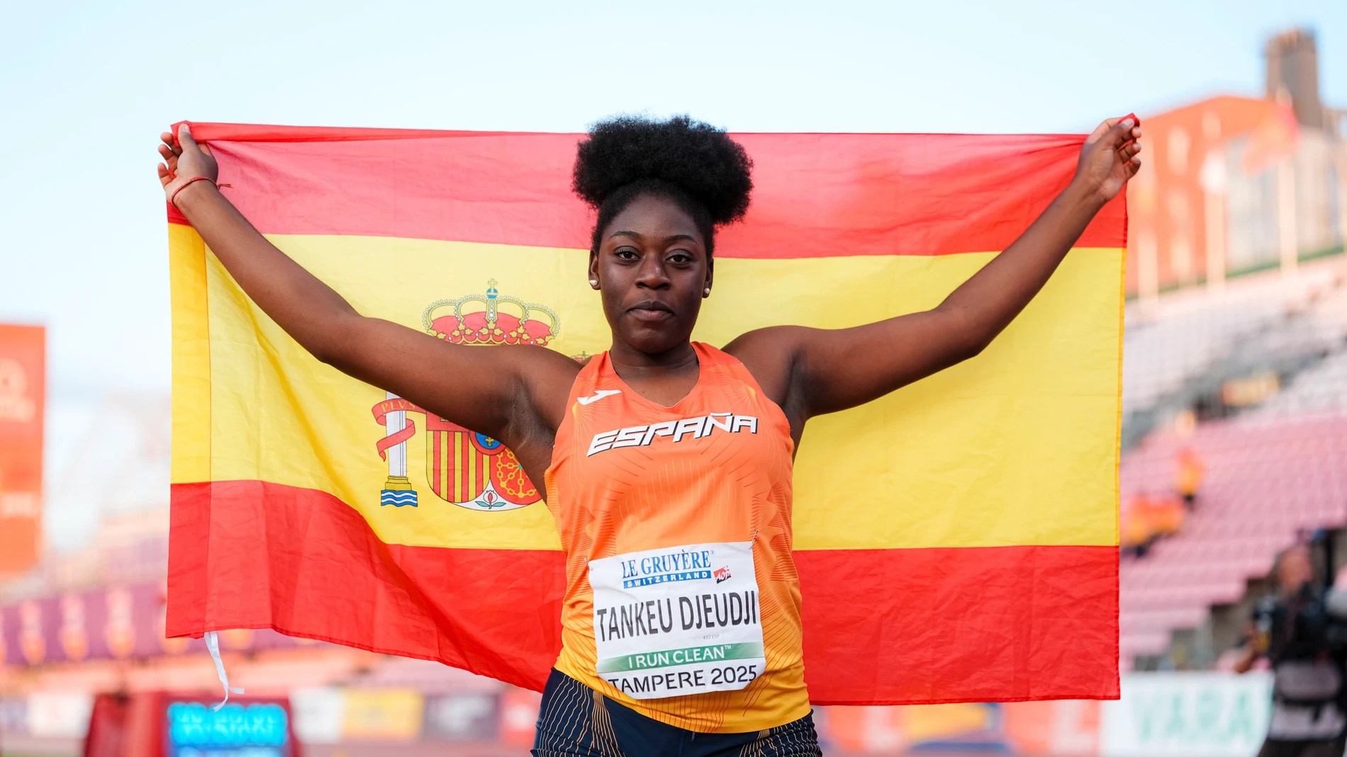 Andrea Tankeu, campeona de Europa de lanzamiento de disco