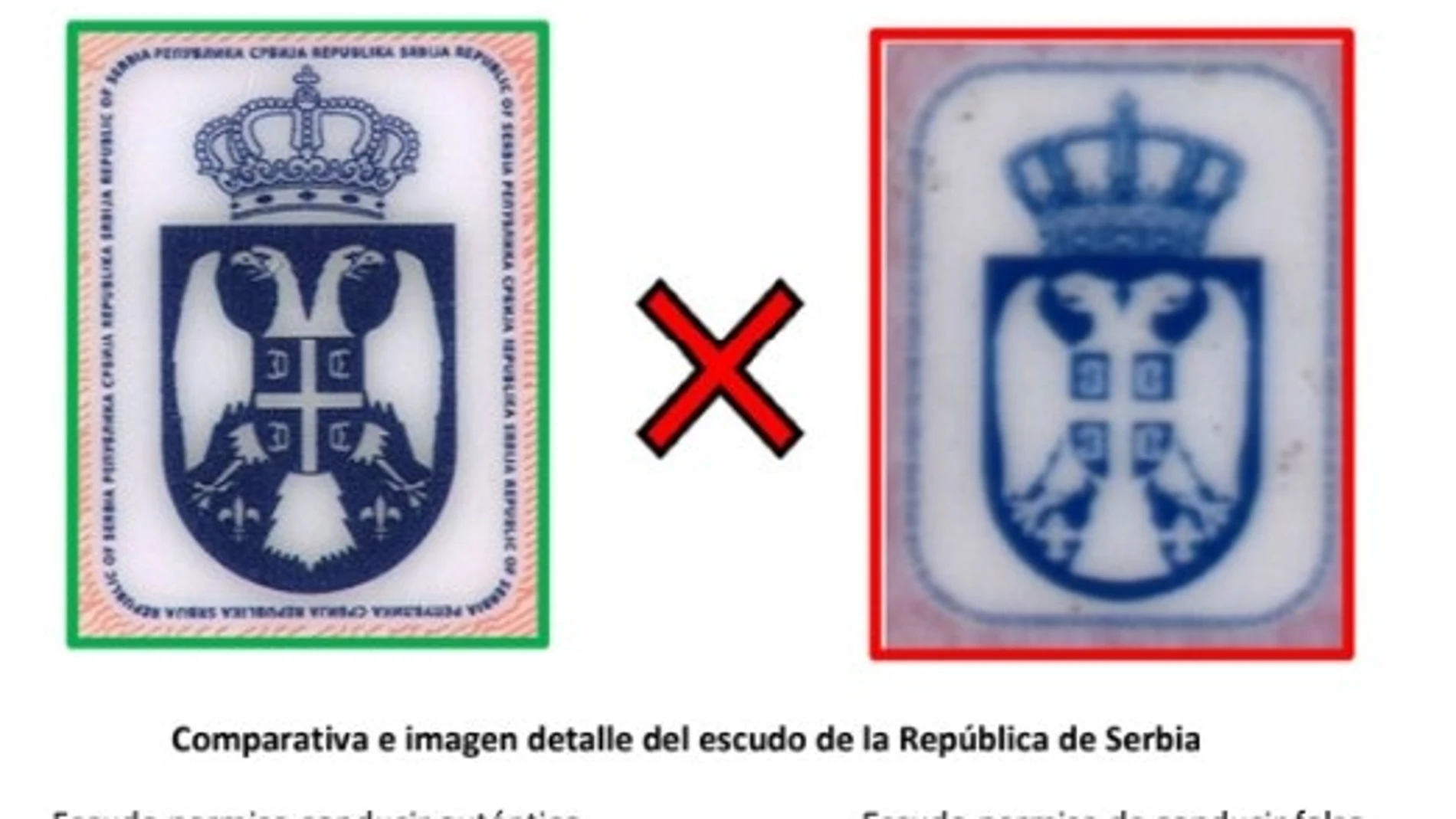 Comparativa de los escudos. REMITIDA / HANDOUT por Guardia Civil Fotografía remitida a medios de comunicación exclusivamente para ilustrar la noticia a la que hace referencia la imagen, y citando la procedencia de la imagen en la firma 08/08/2025