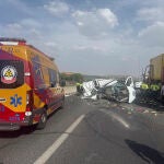 Un accidente de tráfico ha obligado a cortar al tráfico la A-3 en sentido salida a su paso por Moratalaz