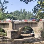 Obras de restauración del puente medieval de Almazán