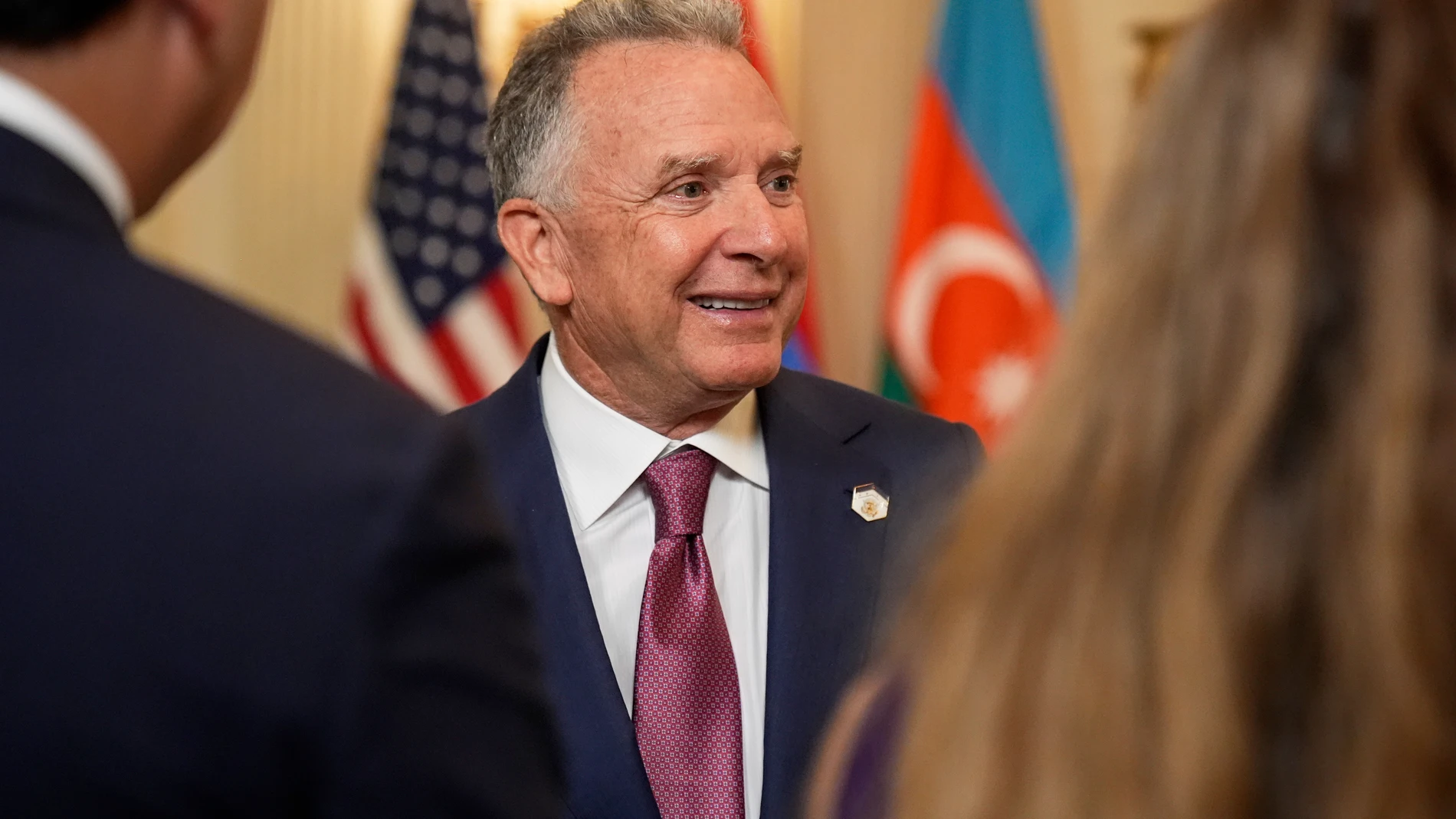 Special Presidential Envoy Steve Witkoff arrives before a trilateral signing ceremony with Azerbaijan's President Ilham Aliyev and Armenia's Prime Minister Nikol Pashinyan in the State Dining Room of the White House, Friday, Aug. 8, 2025, in Washington. (AP Photo/Mark Schiefelbein)