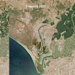 Desde 2018 no se observaban zonas de marisma en Doñana inundadas en estas fechas avanzadas del verano