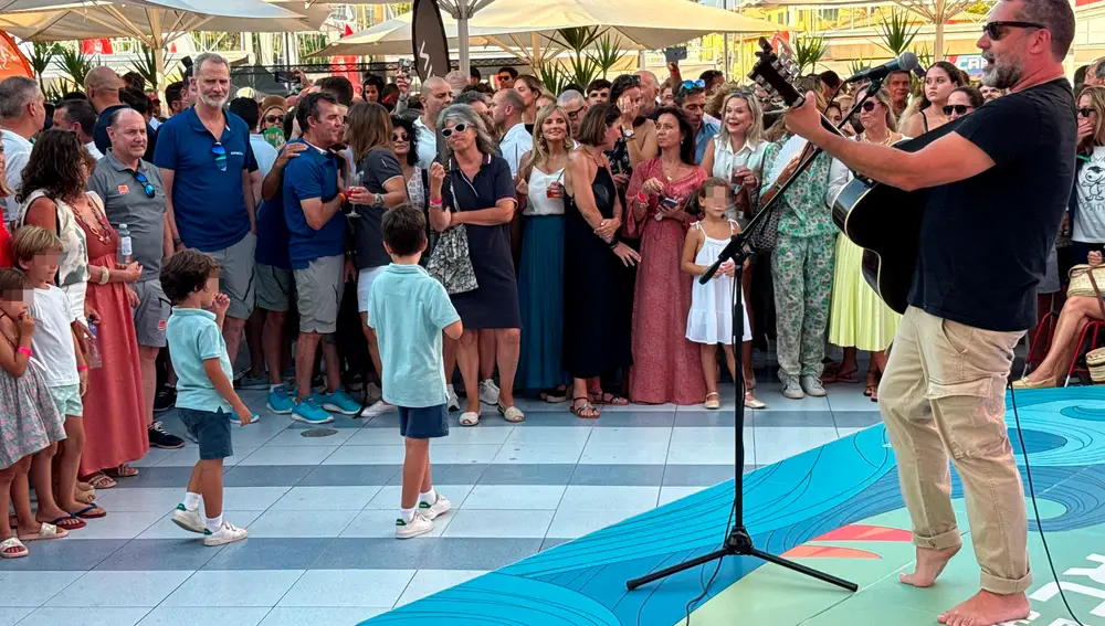 El Rey Felipe VI durante el concierto de Jaime Anglada, a 01 de agosto de 2025, en Palma de Mallorca (España).