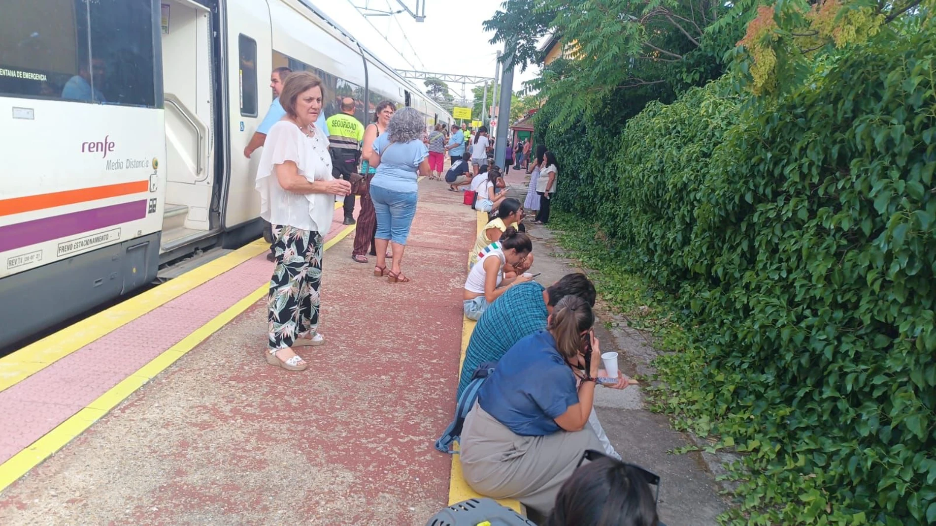 Imagen de los pasajeros parados en Robledo de Chavela
